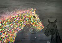 Benedikt Timmer Serie Wild Pferd abstract Moderne Kunst
